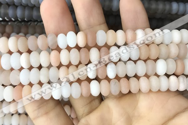 CRB5053 15.5 inches 5*8mm rondelle matte pink aventurine beads