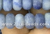 CRB5055 15.5 inches 5*8mm rondelle matte blue aventurine beads