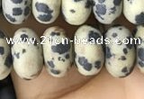 CRB5059 15.5 inches 5*8mm rondelle matte dalmatian jasper beads