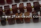 CRB506 15.5 inches 6*10mm tyre orange garnet beads wholesale