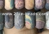 CRB5062 15.5 inches 5*8mm rondelle matte picasso jasper beads