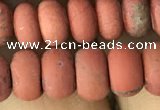 CRB5064 15.5 inches 5*8mm rondelle matte red jasper beads wholesale