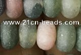 CRB5069 15.5 inches 5*8mm rondelle matte Indian agate beads wholesale