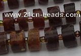 CRB507 15.5 inches 6*12mm tyre orange garnet beads wholesale