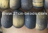 CRB5074 15.5 inches 5*8mm rondelle matte yellow tiger eye beads