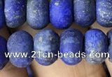 CRB5075 15.5 inches 5*8mm rondelle matte lapis lazuli beads wholesale