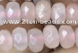 CRB5101 15.5 inches 4*6mm faceted rondelle rose quartz beads