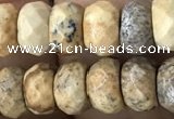 CRB5110 15.5 inches 4*6mm faceted rondelle picture jasper beads