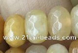 CRB5155 15.5 inches 5*8mm faceted rondelle yellow aventurine beads