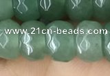 CRB5156 15.5 inches 5*8mm faceted rondelle green aventurine beads