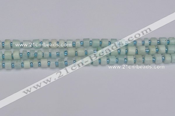 CRB530 15.5 inches 5*8mm tyre Chinese amazonite beads wholesale