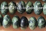 CRB5310 15.5 inches 4*6mm rondelle green picture jasper beads