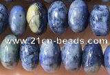 CRB5318 15.5 inches 4*6mm rondelle dumortierite beads wholesale