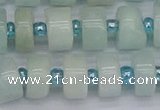 CRB532 15.5 inches 6*12mm tyre Chinese amazonite beads wholesale