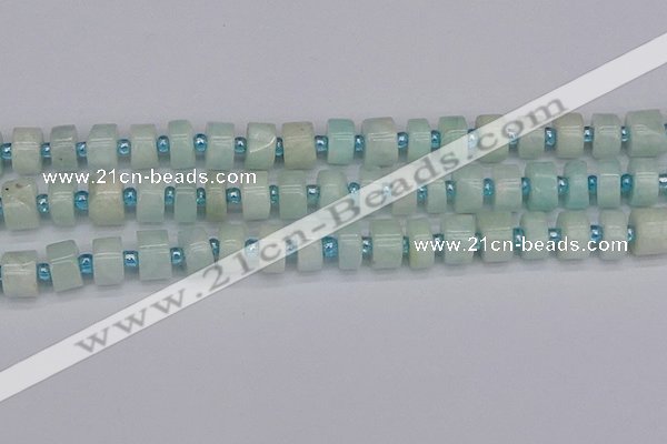 CRB532 15.5 inches 6*12mm tyre Chinese amazonite beads wholesale