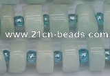 CRB533 15.5 inches 7*14mm tyre Chinese amazonite beads wholesale