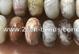 CRB5337 15.5 inches 5*8mm rondelle Mexican crazy lace agate beads