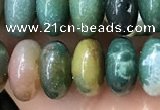 CRB5339 15.5 inches 5*8mm rondelle Indian agate beads wholesale