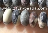 CRB5341 15.5 inches 5*8mm rondelle purple striped jasper beads