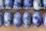 CRB5354 15.5 inches 5*8mm rondelle blue spot stone beads wholesale