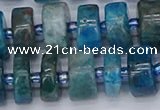 CRB539 15.5 inches 7*14mm tyre apatite gemstone beads wholesale