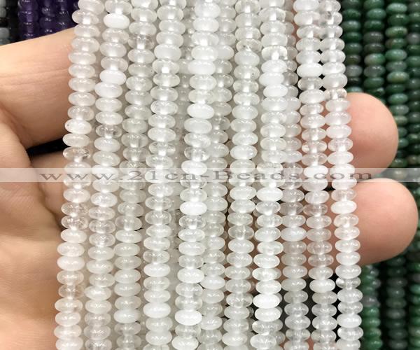CRB5400 15 inches 2.5*4mm rondelle white crystal beads wholesale