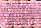 CRB5401 15 inches 2.5*4mm rondelle rose quartz beads wholesale