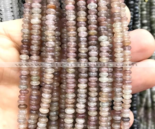 CRB5408 15 inches 2.5*4mm rondelle strawberry quartz beads