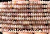 CRB5408 15 inches 2.5*4mm rondelle strawberry quartz beads