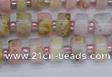 CRB542 15.5 inches 5*8mm tyre natural pink opal gemstone beads