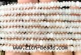 CRB5420 15 inches 2.5*4mm rondelle white jade beads wholesale