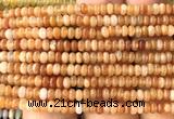 CRB5425 15 inches 2.5*4mm rondelle red aventurine jade beads