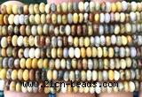 CRB5460 15 inches 2.5*4mm rondelle yellow crazy lace agate beads