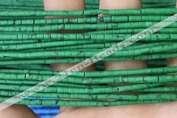 CRB5524 15 inches 2*2mm heishi synthetic turquoise beads wholesale