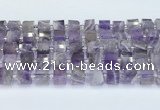 CRB5604 15.5 inches 7mm - 8mm faceted tyre amethyst beads