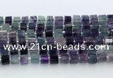 CRB5605 15.5 inches 7mm - 8mm faceted tyre fluorite beads