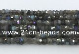 CRB5620 15.5 inches 4*7mm - 5*8mm faceted rondelle labradorite beads