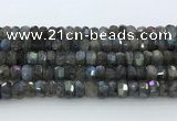 CRB5621 15.5 inches 5*9mm - 6*10mm faceted rondelle labradorite beads