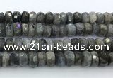 CRB5622 15.5 inches 7*11mm - 8*12mm faceted rondelle labradorite beads