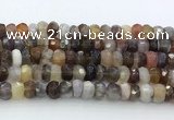 CRB5627 15.5 inches 4*7mm - 5*8mm faceted rondelle Botswana agate beads