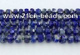 CRB5629 15.5 inches 6*9mm – 9*10mm faceted rondelle lapis lazuli beads