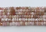 CRB5630 15.5 inches 4*6mm - 5*7mm faceted rondelle pink opal beads