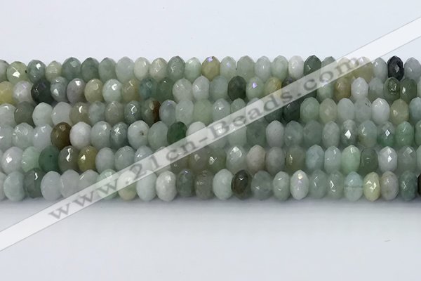 CRB5633 15.5 inches 4*7mm faceted rondelle jade beads