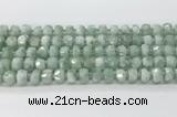 CRB5655 15.5 inches 6*10mm-7*11mm faceted rondelle green angel skin beads wholesale