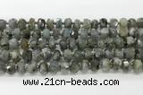 CRB5656 15.5 inches 6*10mm-7*11mm faceted rondelle labradorite beads wholesale