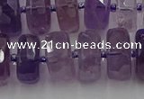 CRB568 15.5 inches 8*16mm faceted rondelle amethyst beads