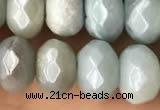 CRB5705 15 inches 5*8mm faceted rondelle AB-color amazonite beads