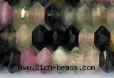 CRB5754 15 inches 2*3mm faceted tourmaline beads