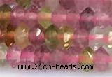 CRB5756 15 inches 2*3mm faceted tourmaline beads