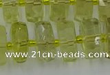 CRB576 15.5 inches 8*16mm faceted rondelle lemon quartz beads